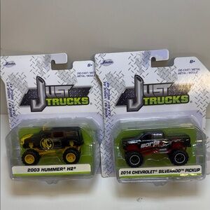 Just Trucks Die-Cast Set - Black Hummer and Red Chevrolet